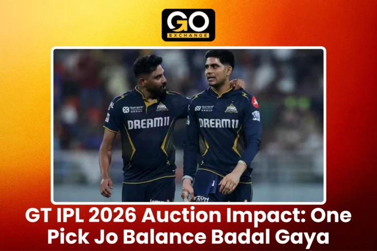 GT IPL 2026 Auction Impact