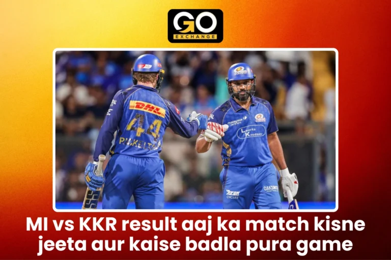 MI vs KKR result aaj ka match kisne jeeta