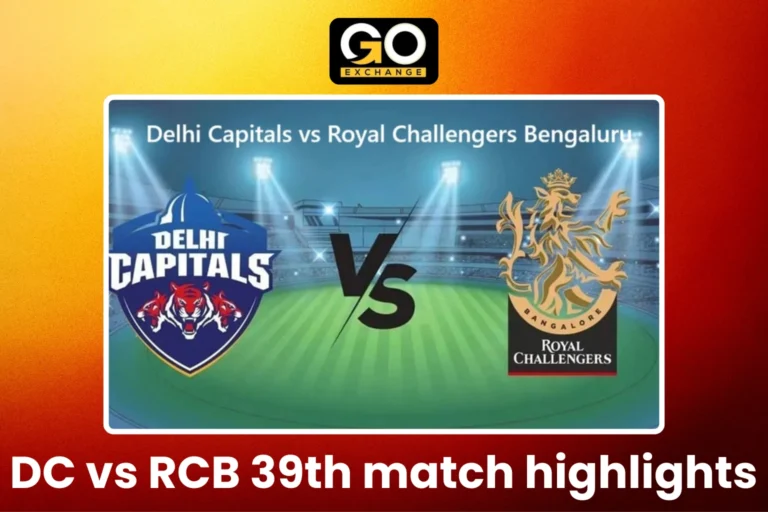 DC vs RCB 39th match