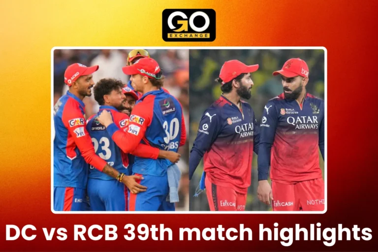 DC vs RCB 39th match highlights