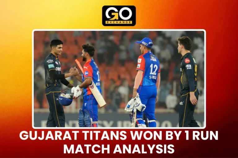 GUJARAT TITANS WON BY 1 RUN MATCH ANALYSIS