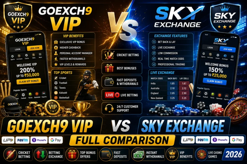 GoExch9 VIP vs Sky Exchange: Best Betting Platform 2026