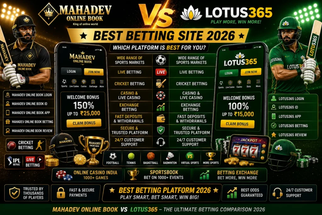 Mahadev Online Book vs Lotus365 Comparison 2026