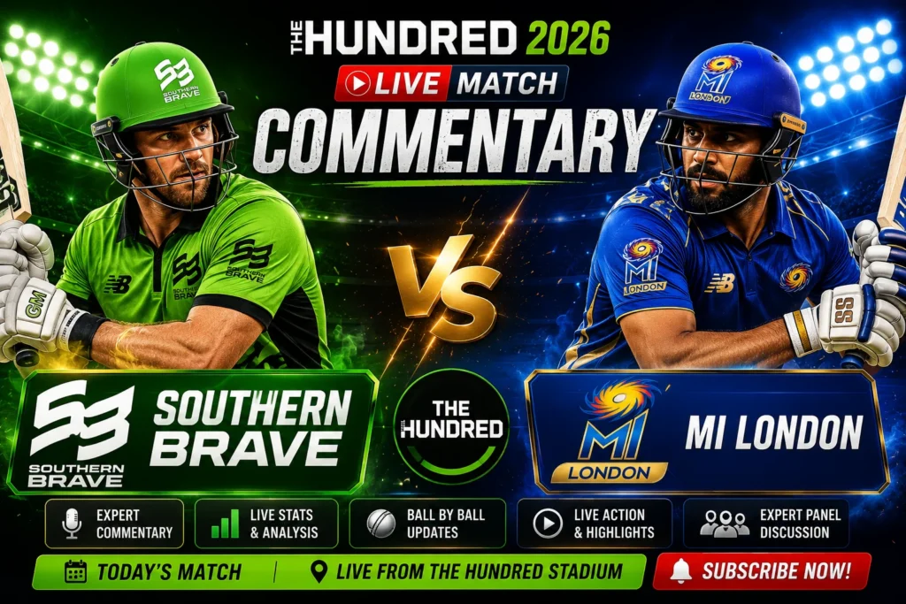 Southern Brave vs MI London | The Hundred 2026 Match Commentary
