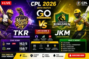 All Panel Go Exch Complete Guide 21 TKR vs JKM Live Score & Commentary CPL 2026